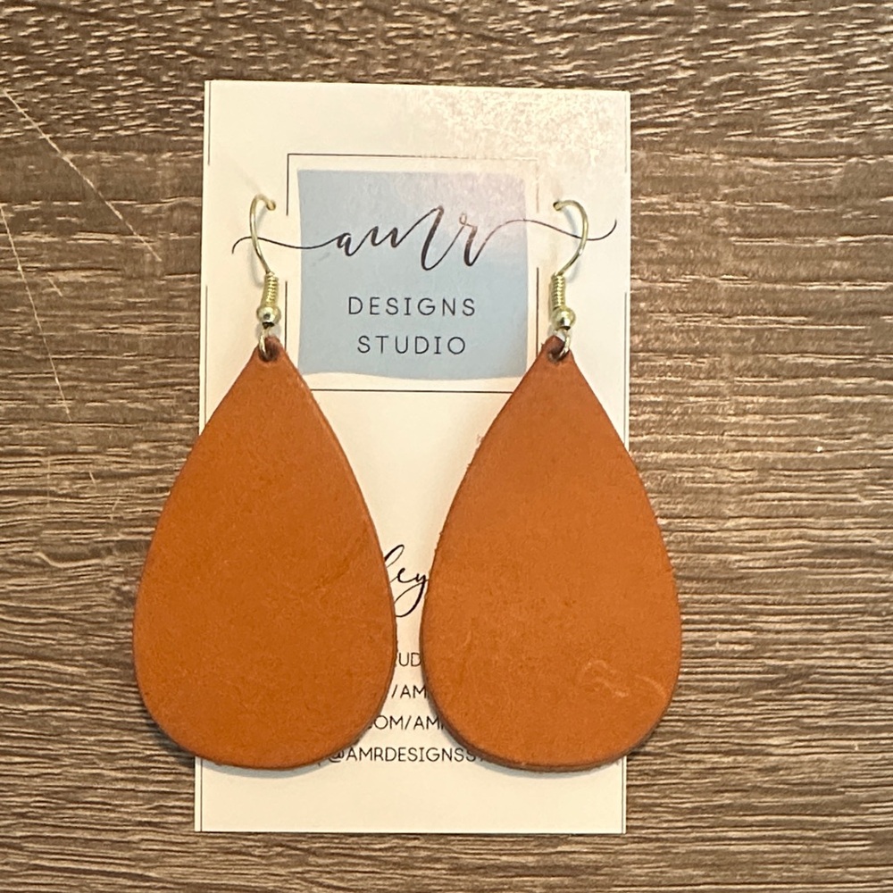 Orange Teardrop Earrings